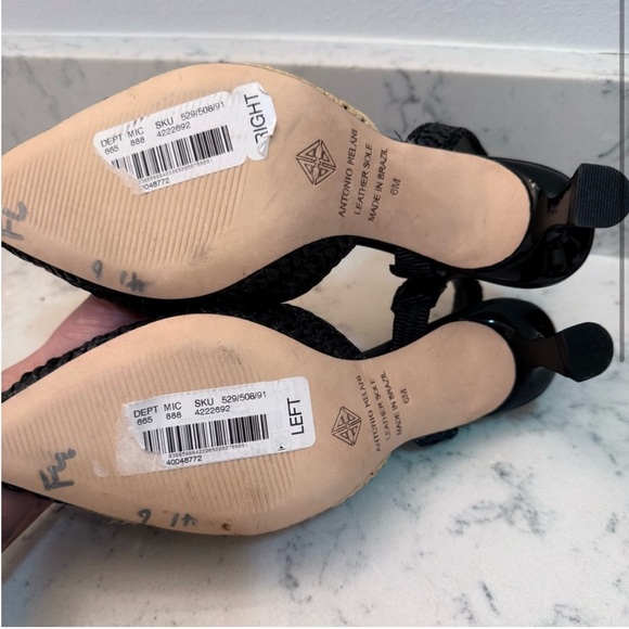 Antonio Melani Women's Color-block Woven Slingback Shoes - Picture 2 of 3